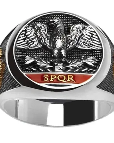 Chevalière Homme Aigle – Légion Romaine SPQR